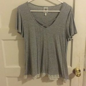 Light grey shirt with lace